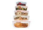 Set Of 10 Pc Glass Food Storage Container (Color Coded Lids) 